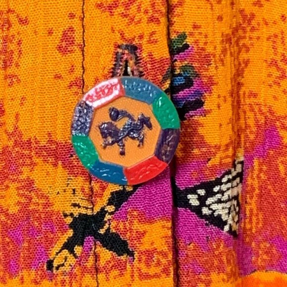 VTG 80s Anthony Mark Hankins Art-to-Wear Button Down Tunic Dress Sz 8 #97L - Picture 6 of 8